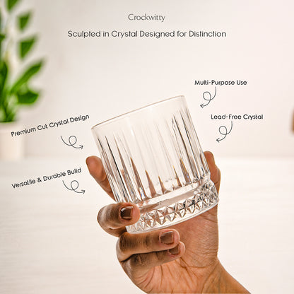 Crystal Ribboned Whisky Glass Set of 6 300 ml