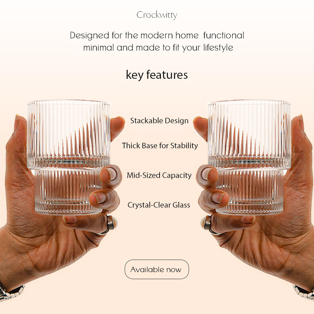 Stackable Juice Glass Set of 6 190 ml