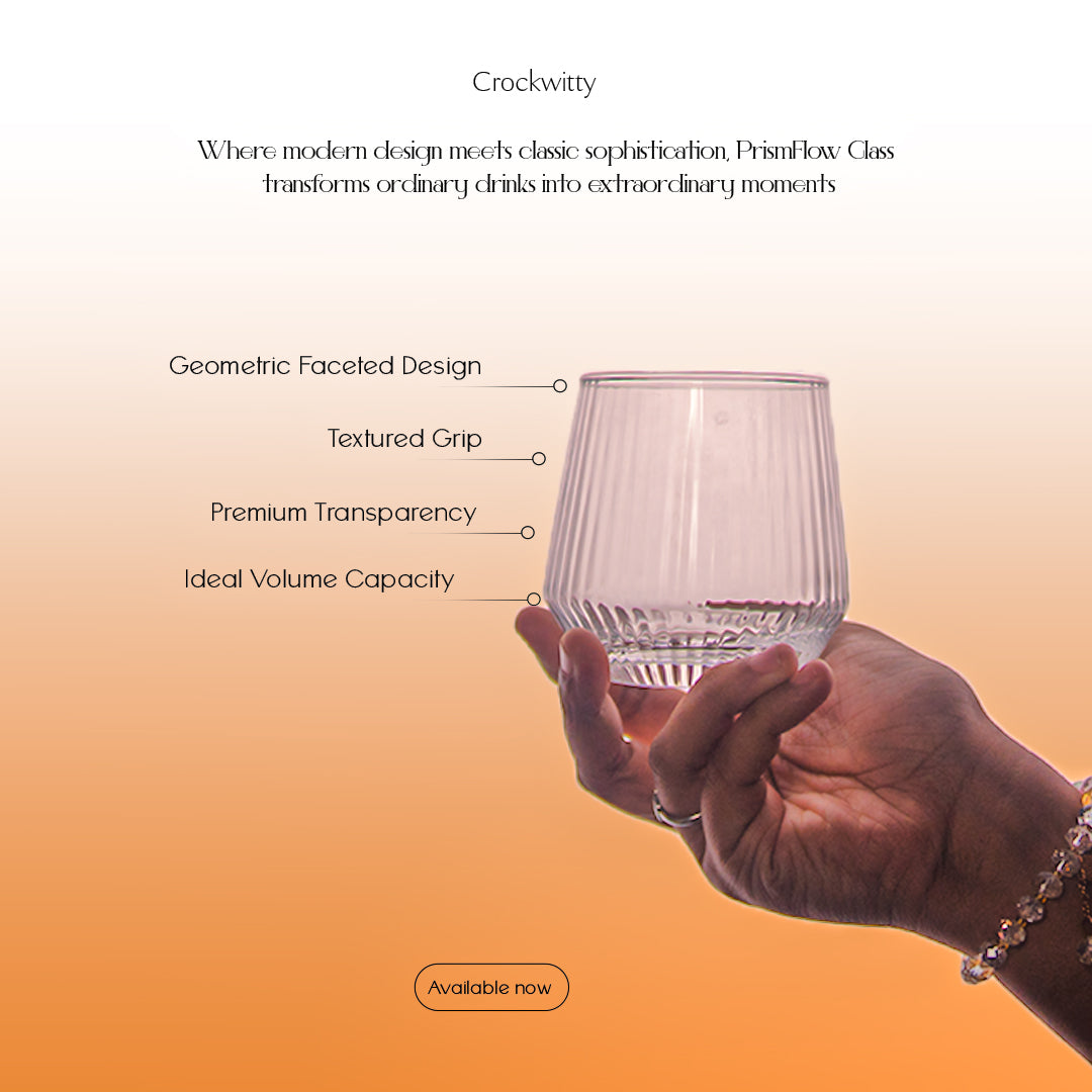 PrismFlow Glass Set of 6 370 ml