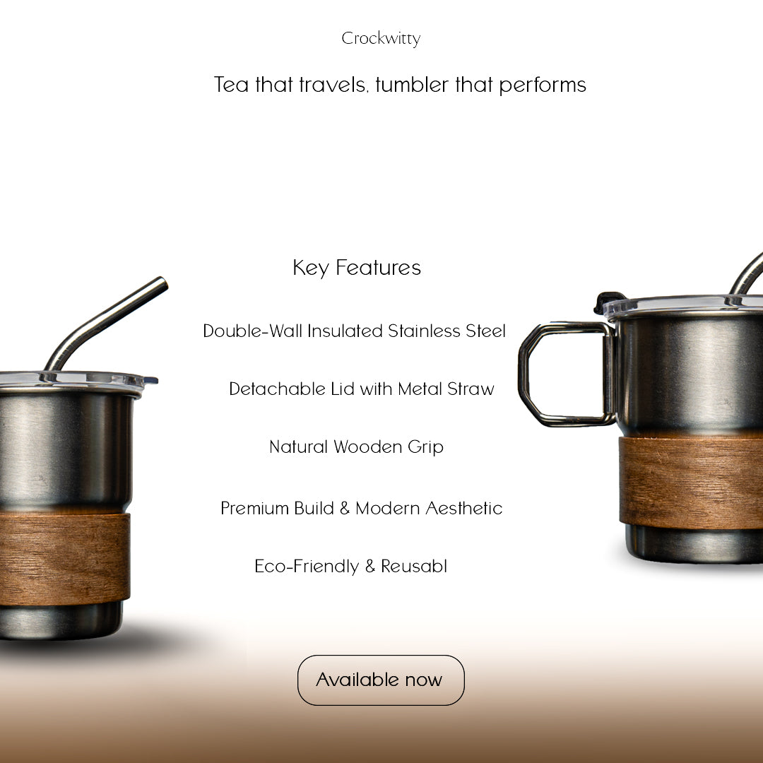 Stainless Steel Insulated Tea Tumbler Set of 1 250 ml