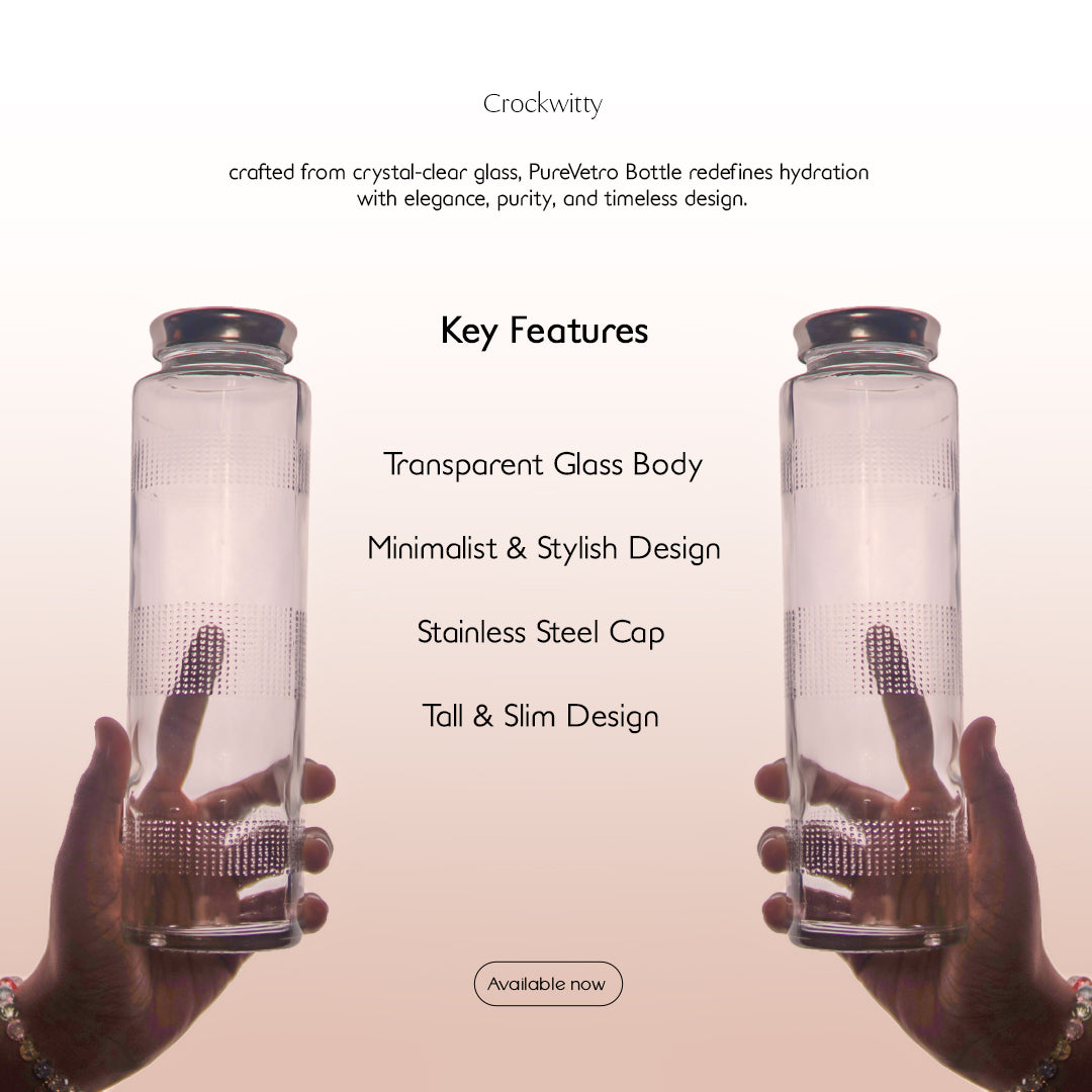 PureVetro Glass Bottle Set of 1 750 ml