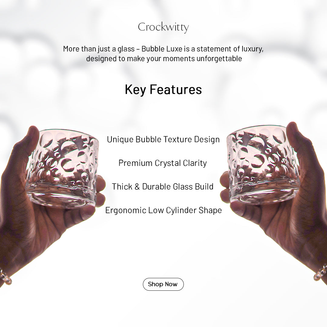 Bubble Luxe Glass Set of 6 200 ml