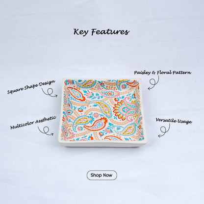 Floral Fiesta Handmade Chaat Platter Set of 6