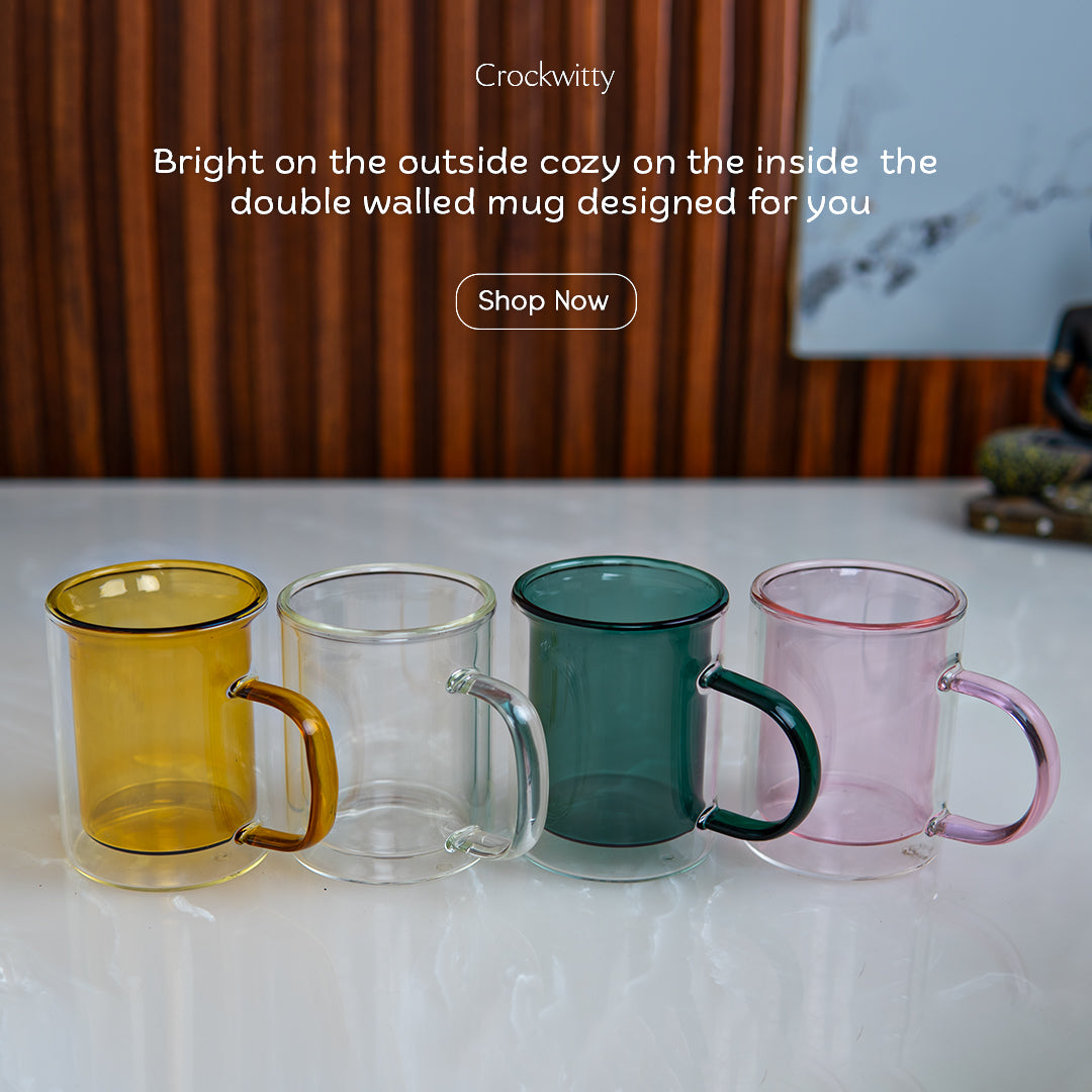 Coloured Double Walled Mug Set of 1 250 ml