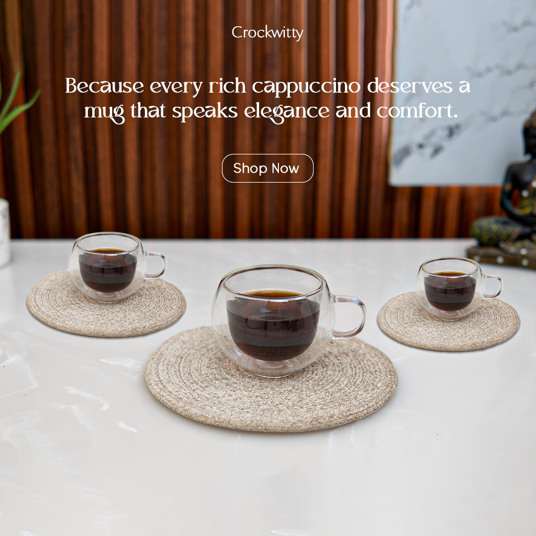 Cappuccino Double Walled Mug Set of 2 250 ml