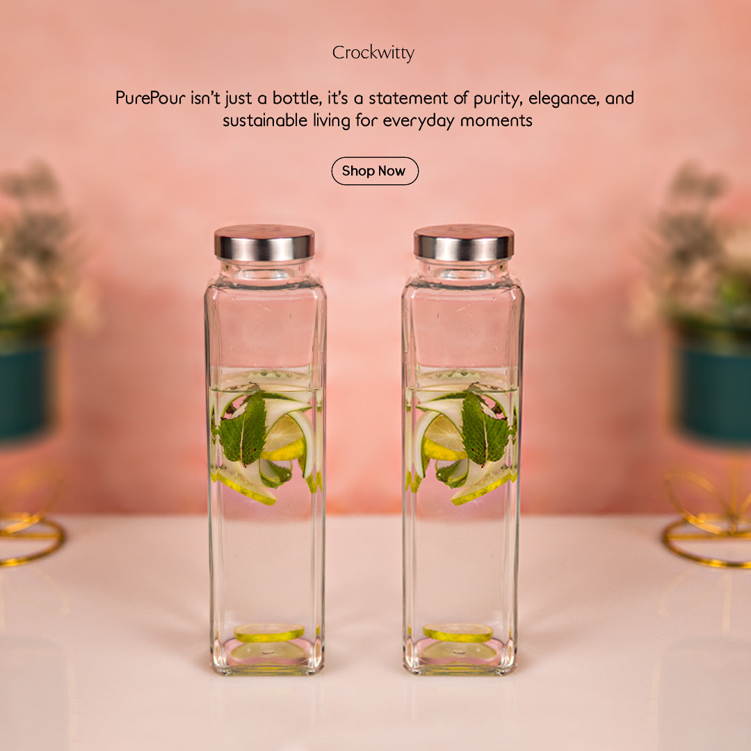 PurePour Glass Bottle Set of 1 750 ml