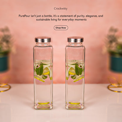 PurePour Glass Bottle Set of 1 750 ml