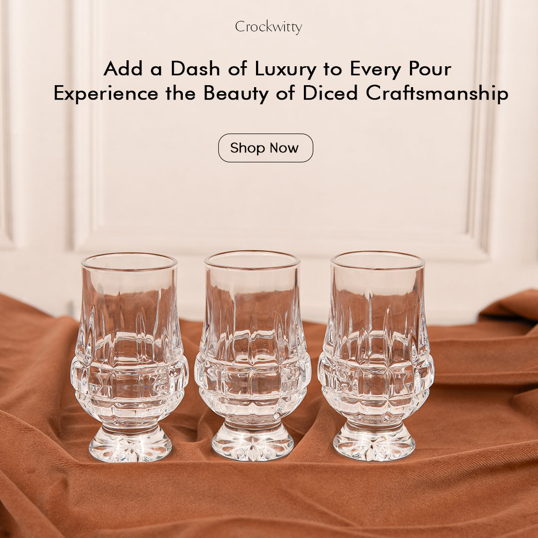 Diced Goblet Juice Glass Set of 6 146 ml