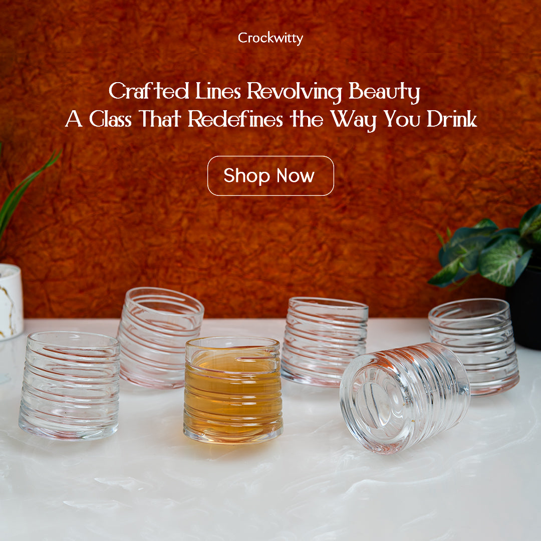 Lined Revolving Whiskey Glass Set of 6 275 ml