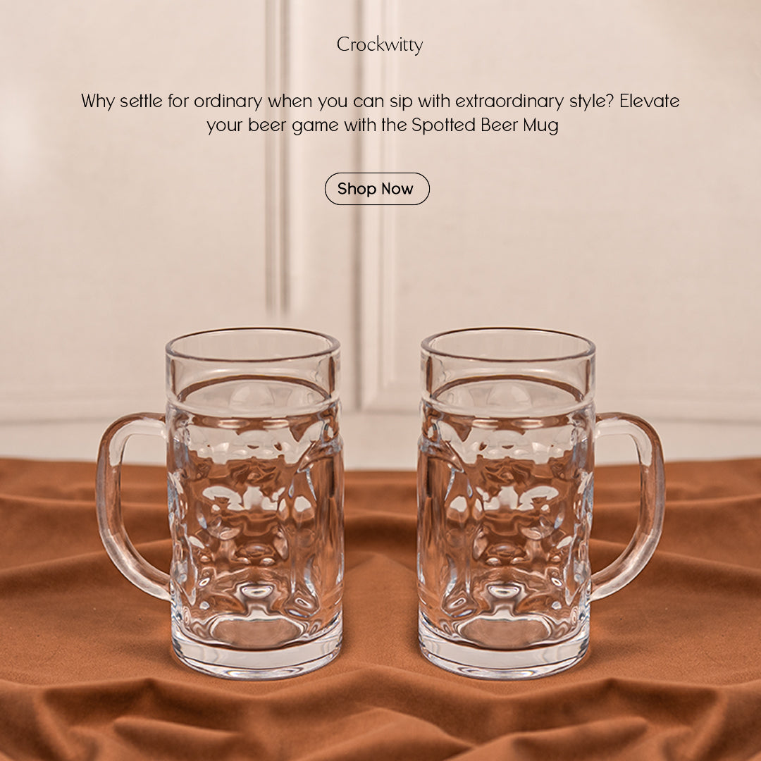 Spotted Beer Mug Set of 2 600 ml