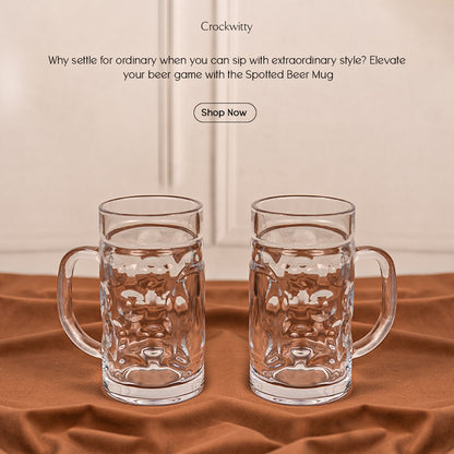 Spotted Beer Mug Set of 2 600 ml
