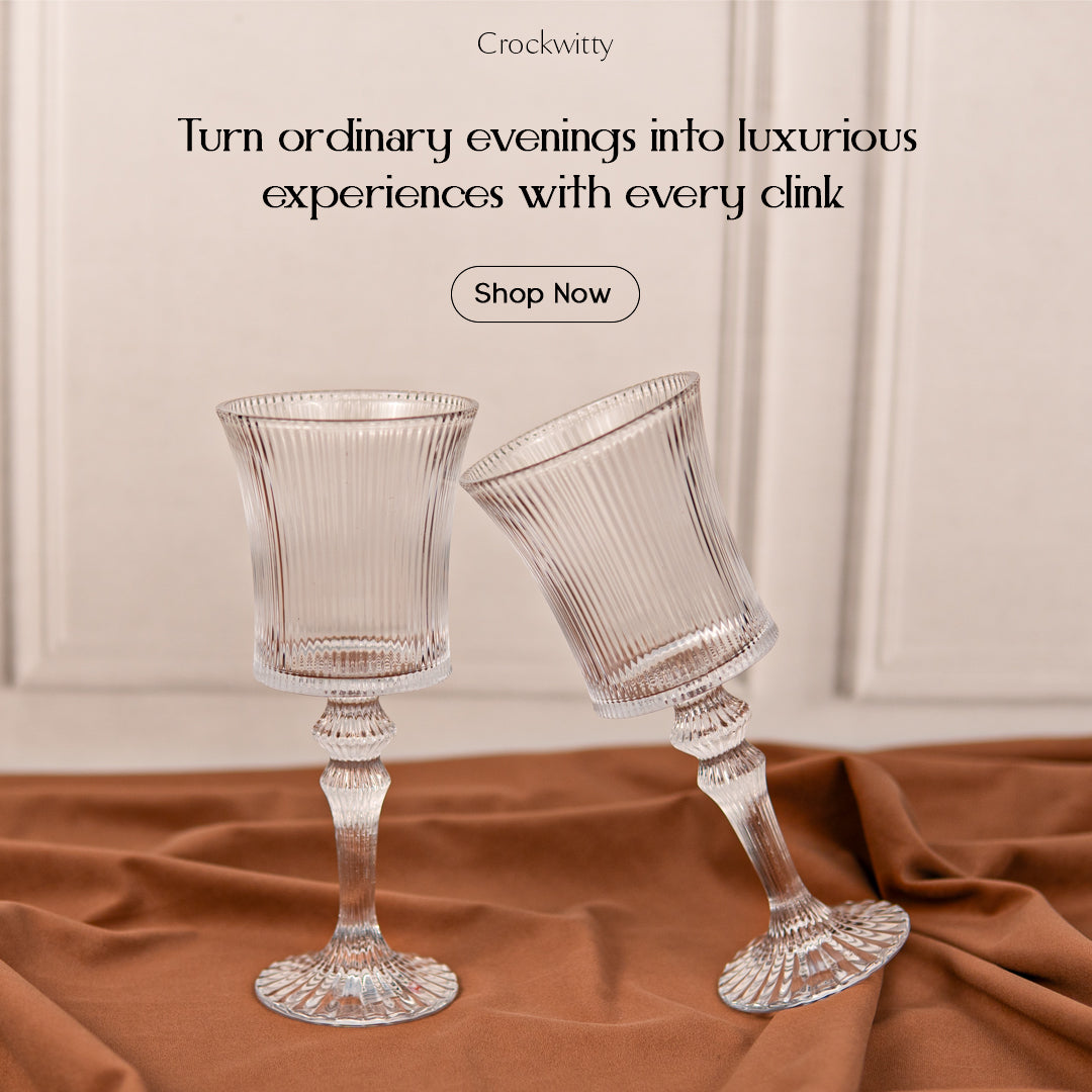 Crystalined Wine Glass Set of 2 370 ml