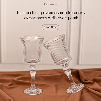 Crystalined Wine Glass Set of 2 370 ml