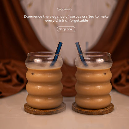 RippleCurve Glass Set of 2 500 ml