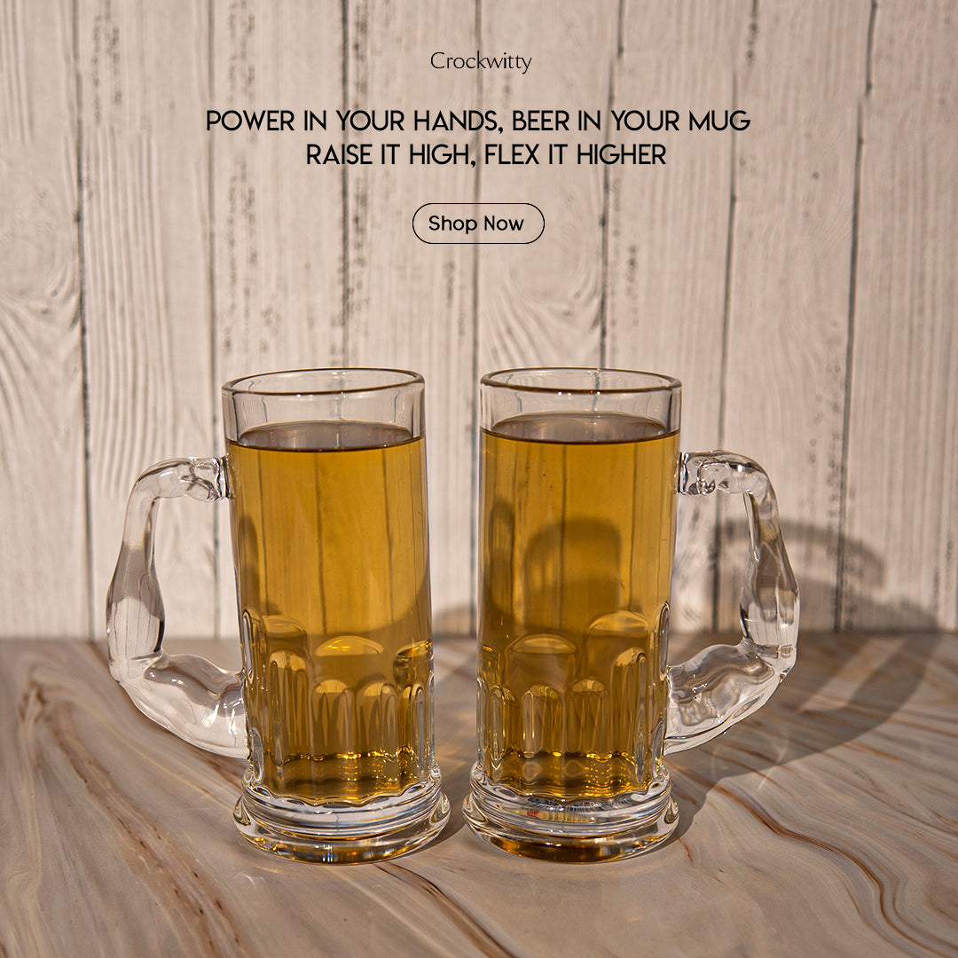 Muscle Beer Mug Set of 2 510 ml
