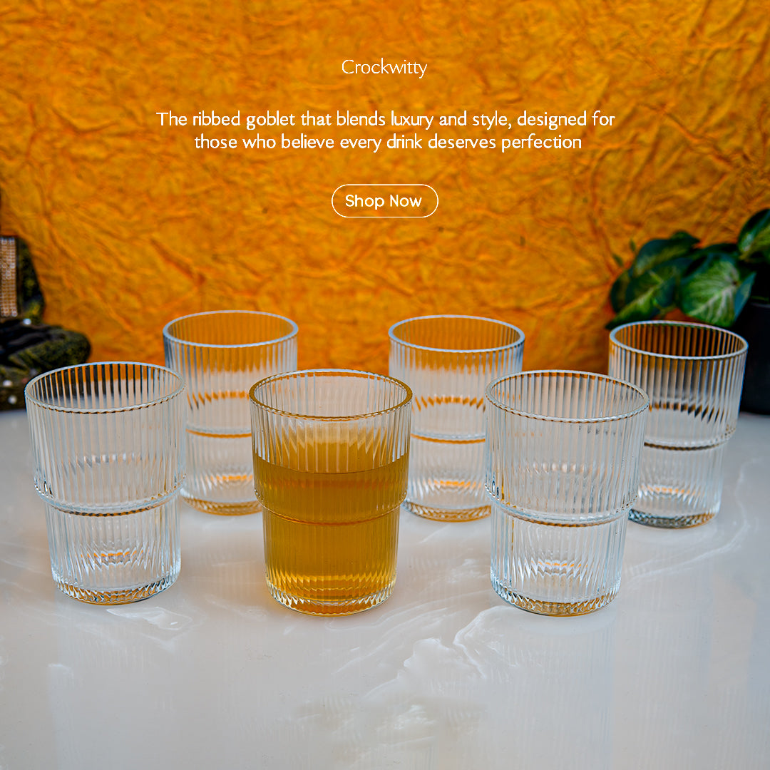 Goblet Ribbed Cocktail Glass Set of 6 472 ml