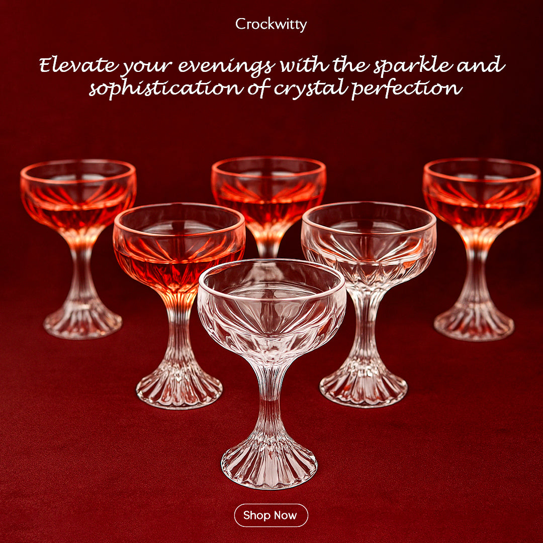 Crystalined Martini Glass Set of 2 180 ml