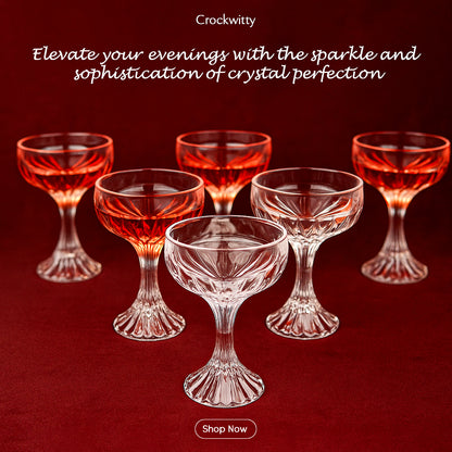 Crystalined Martini Glass Set of 2 180 ml