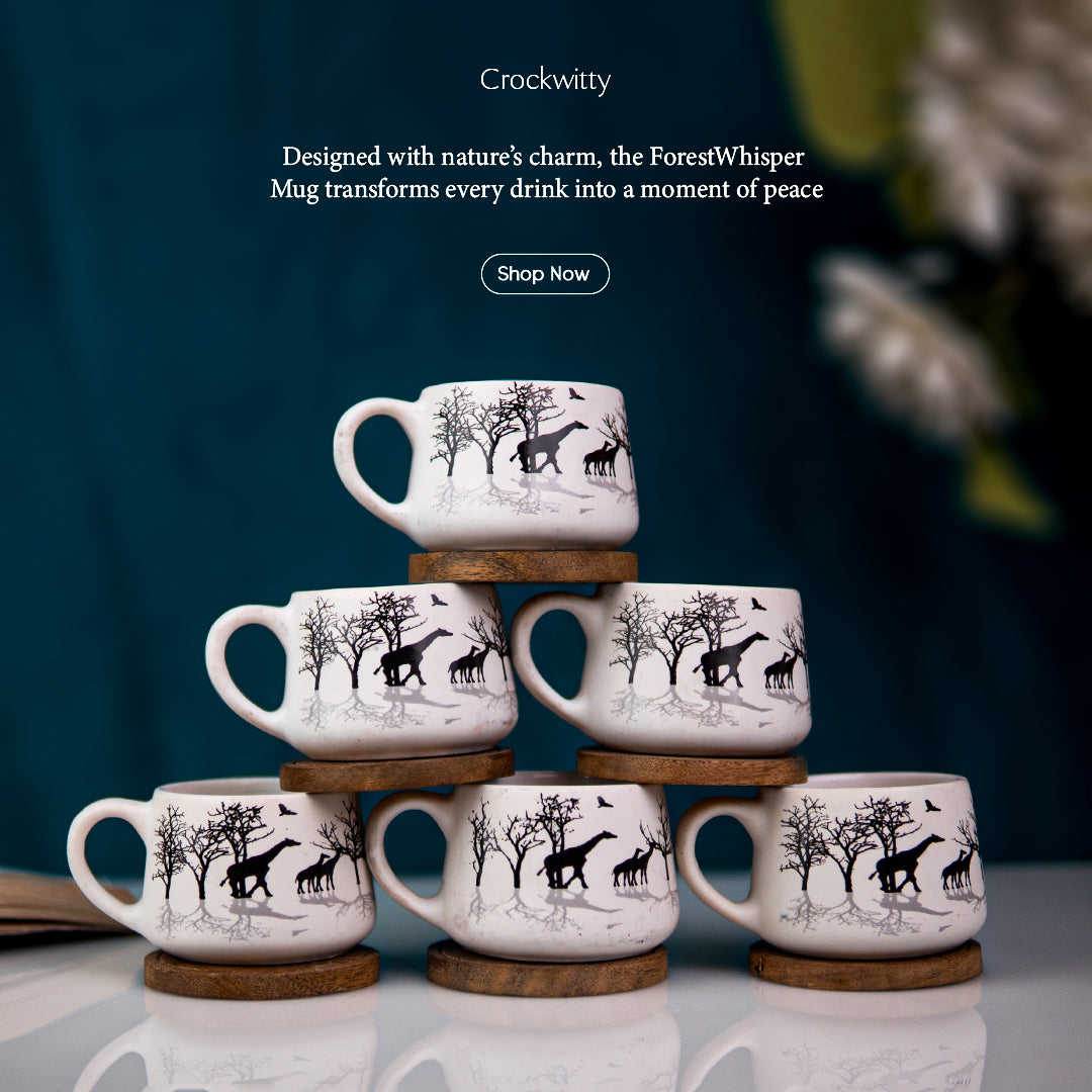 ForestWhisper Mug Set of 6 150 ml