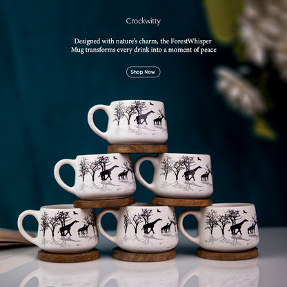 ForestWhisper Mug Set of 6 150 ml