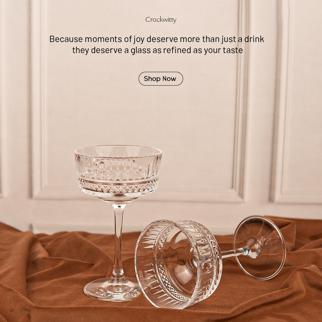 Champagne stemware Glass Set of 2 250 ml