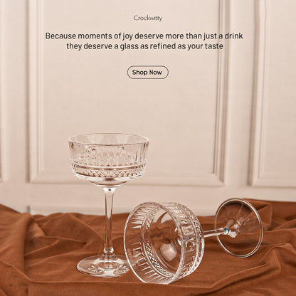 Champagne stemware Glass Set of 2 250 ml