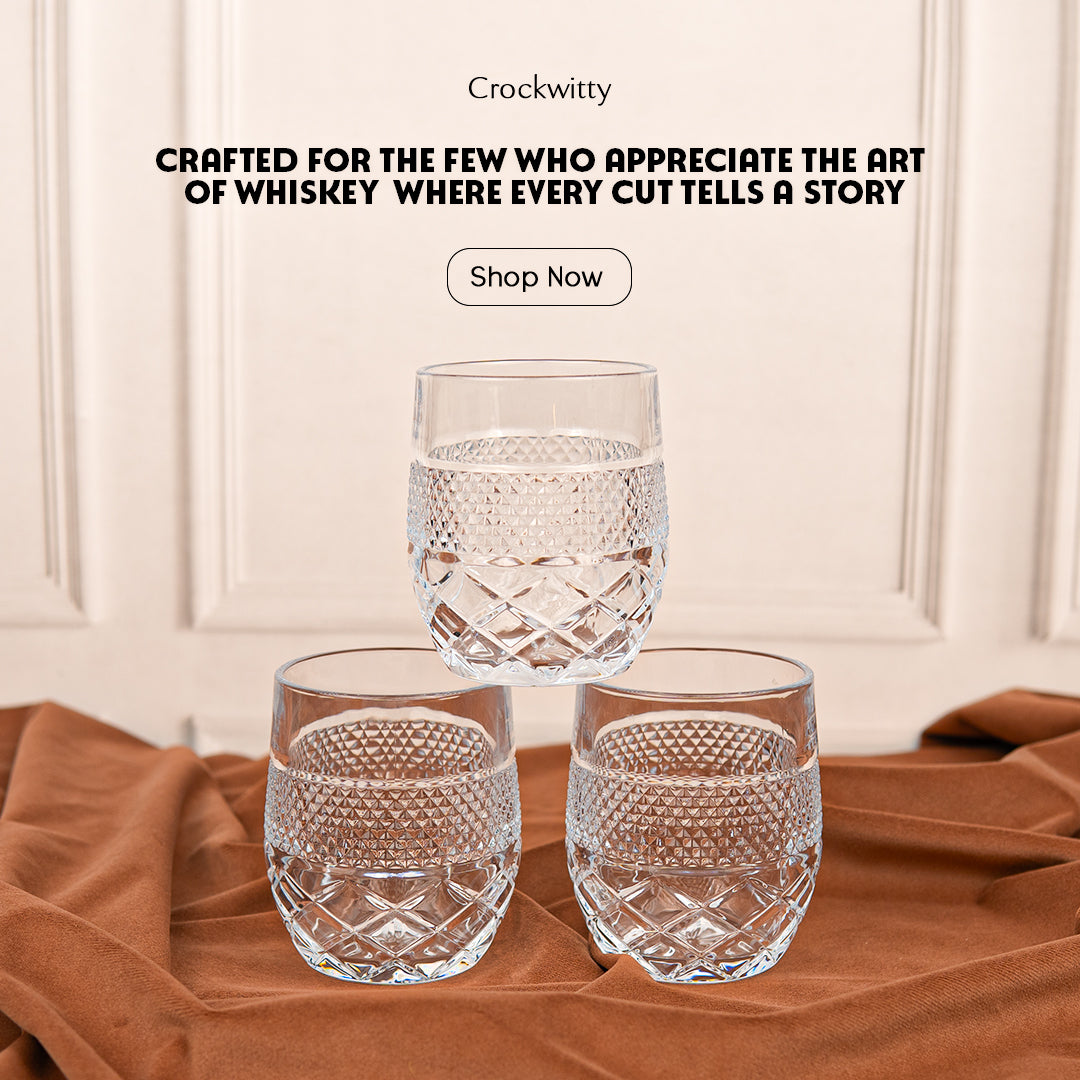 Bohemia Diamond Whiskey Glass Set of 6 320 ml