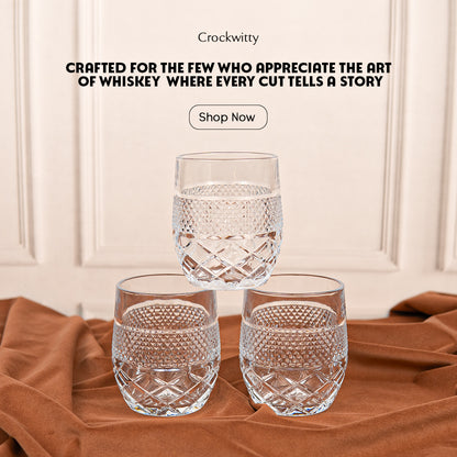Bohemia Diamond Whiskey Glass Set of 6 320 ml