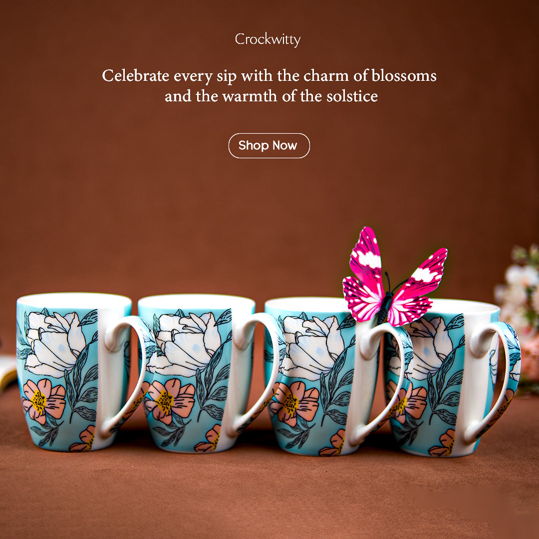 Floral Solstice Mug Set of 1 300 ml
