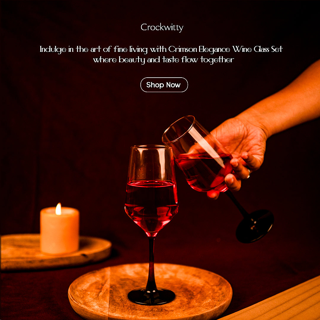 Crimson Elegance Wine Glass Set of 2 370 ml