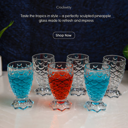 Pineapple Juice Glass Set of 6 280 ml