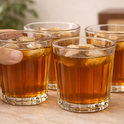 Everyday Value Ribbed Juice Glass Set (Set of 6 | 180 ml)
