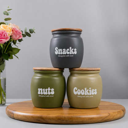 New Minimal Bean Jar Set of 3 550 ml