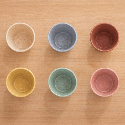 Modern Pastel Ceramic Tumblers Set of 6 100 ml