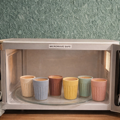 Modern Pastel Ceramic Tumblers Set of 6 100 ml