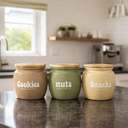 New Minimal Bean Jar Set of 3 550 ml
