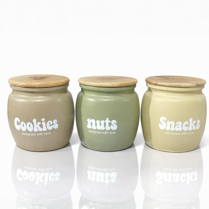 New Minimal Bean Jar Set of 3 550 ml