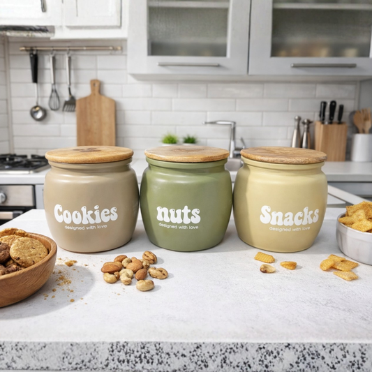 New Minimal Bean Jar Set of 3 550 ml