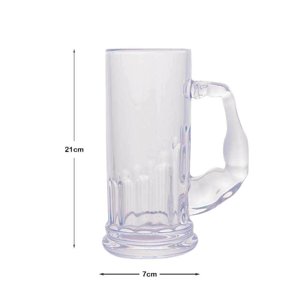 Muscle Beer Mug Set of 2 600 ml