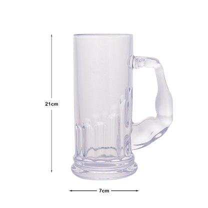 Muscle Beer Mug Set of 2 600 ml