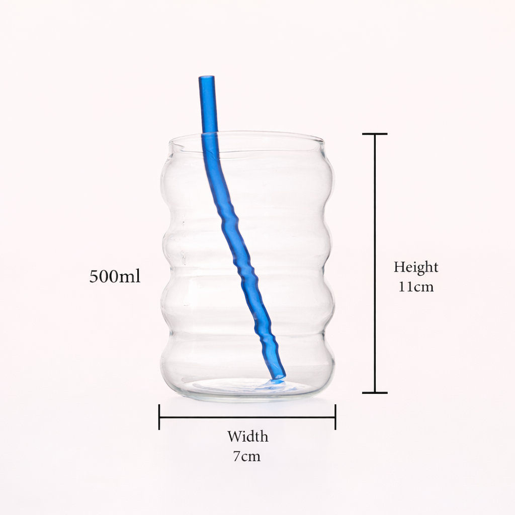 RippleCurve Glass Set of 2 500 ml