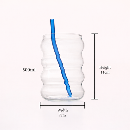 RippleCurve Glass Set of 2 500 ml
