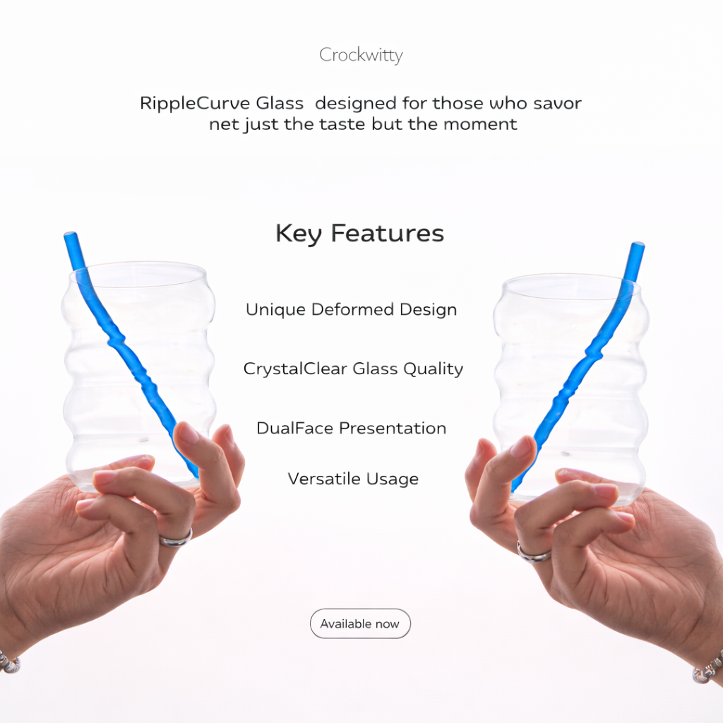 RippleCurve Glass Set of 2 500 ml
