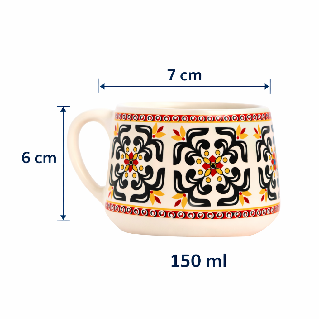 Artisan Ceramic Brew Cup Set of 6 150ml