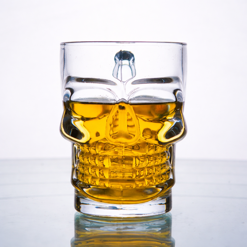 Skull Shaped Juice Glass Set of 2 500 ml