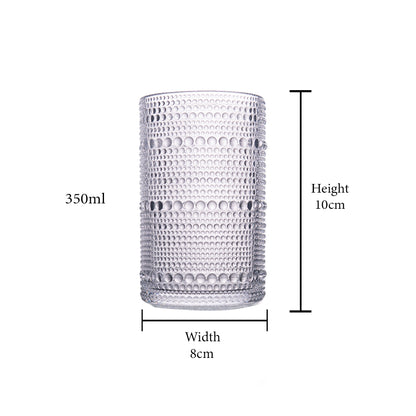 Bubble Crystal Glass Set of 6 350 ml