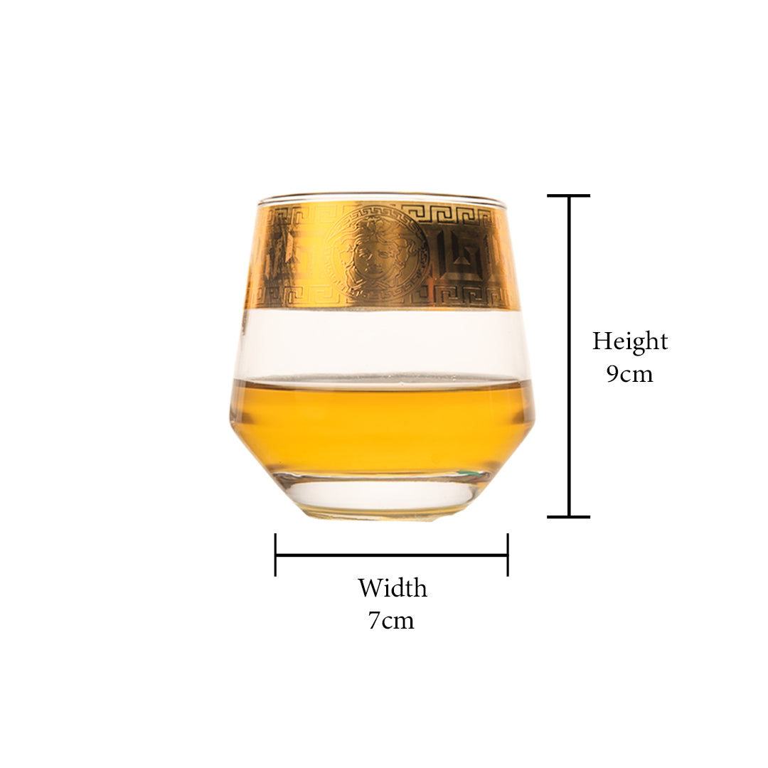 Royal Gold Versace Whiskey Glass Set of 6 370 ml