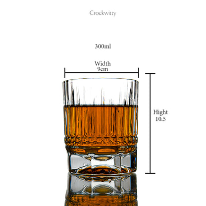 Heavy Base Volcano Whiskey Glass Set of 4 350 ml