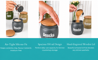 New Minimal Bean Jar Set of 3 550 ml