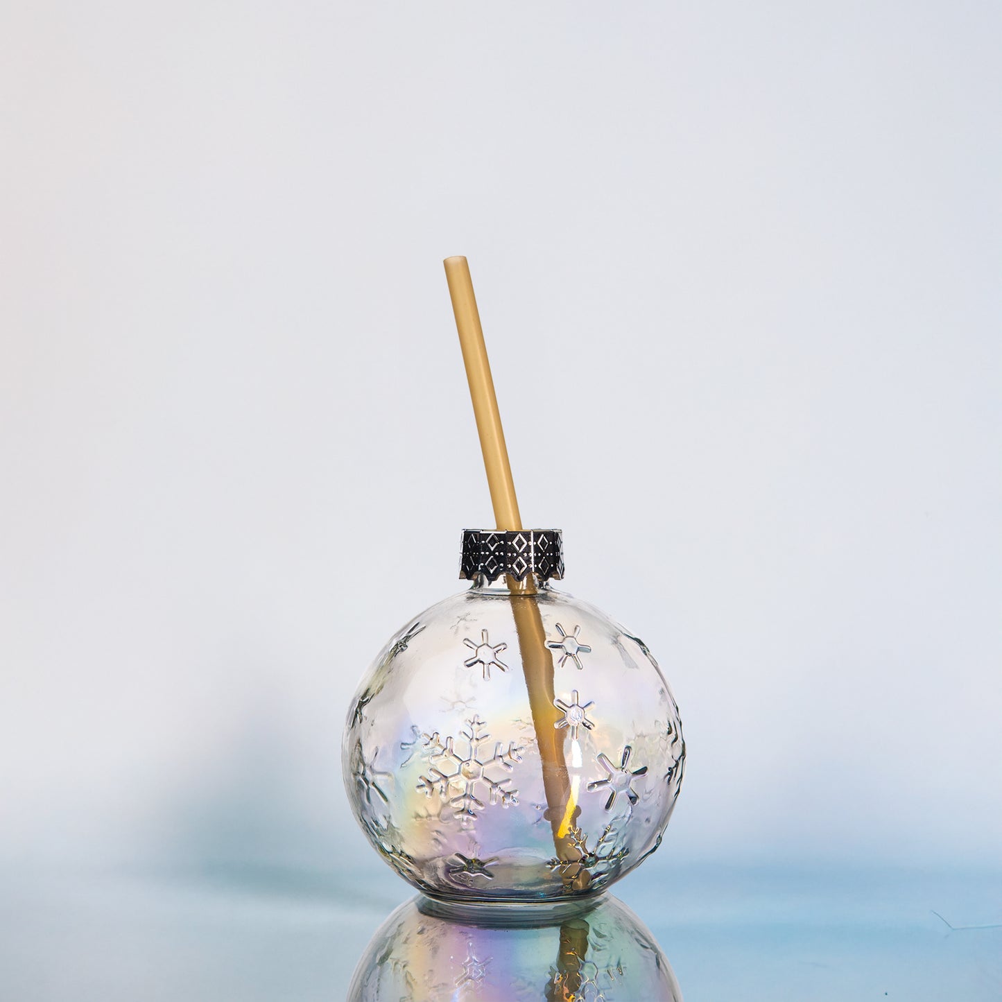 Glittered Bubble Cocktail jar Set of 2 400 ml